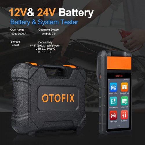 OTOFIX BT1 Professionnel Testeur de Batterie avec OBDII VCI Enregistrement de la Batterie Pareil que MaxiBAS BT608