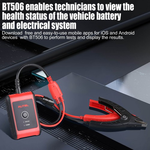 AUTEL MaxiBAS BT506 Battery Tester Electrical System Analysis Scanner Fonctionne avec la Tablette Autel MaxiSys English Version