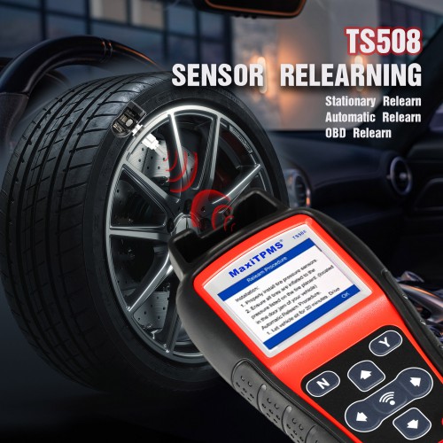 Original Autel MaxiTPMS TS508K TS508 Pre Tire Pressure Monitoring System Reset TPMS Replacement Tool avec 8pc Capteurs