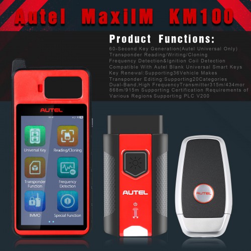 Autel MaxiIM KM100 Universal Key Generator plus 5pcs AUTEL MAXIIM IKEY Standard Style Independent Smart Key