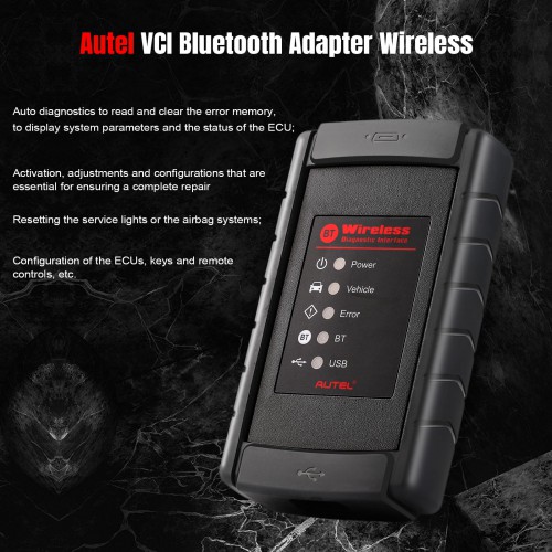 Autel VCI Bluetooth Adapter Wireless Diagnostic Interface Bluetooth Connection VCI pour MS908S/ MS908/ MK908/ MS905/ MaxiSys Mini