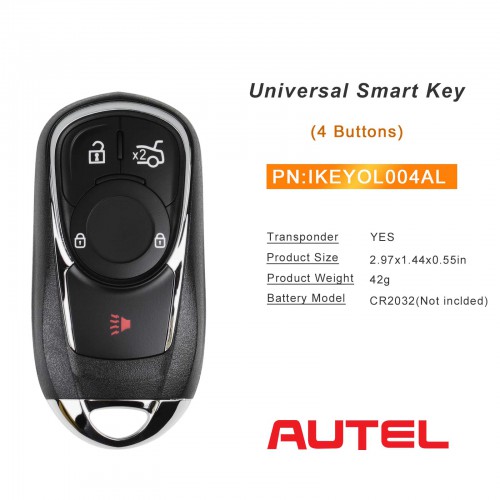 AUTEL IKEYOL004AL 4 Buttons 315/433 MHz Smart Key