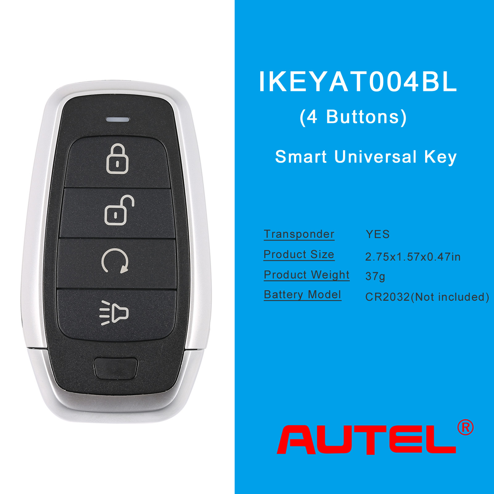 AUTEL MAXIIM IKEY Standard Style IKEYAT004BL 4 Buttons Independent